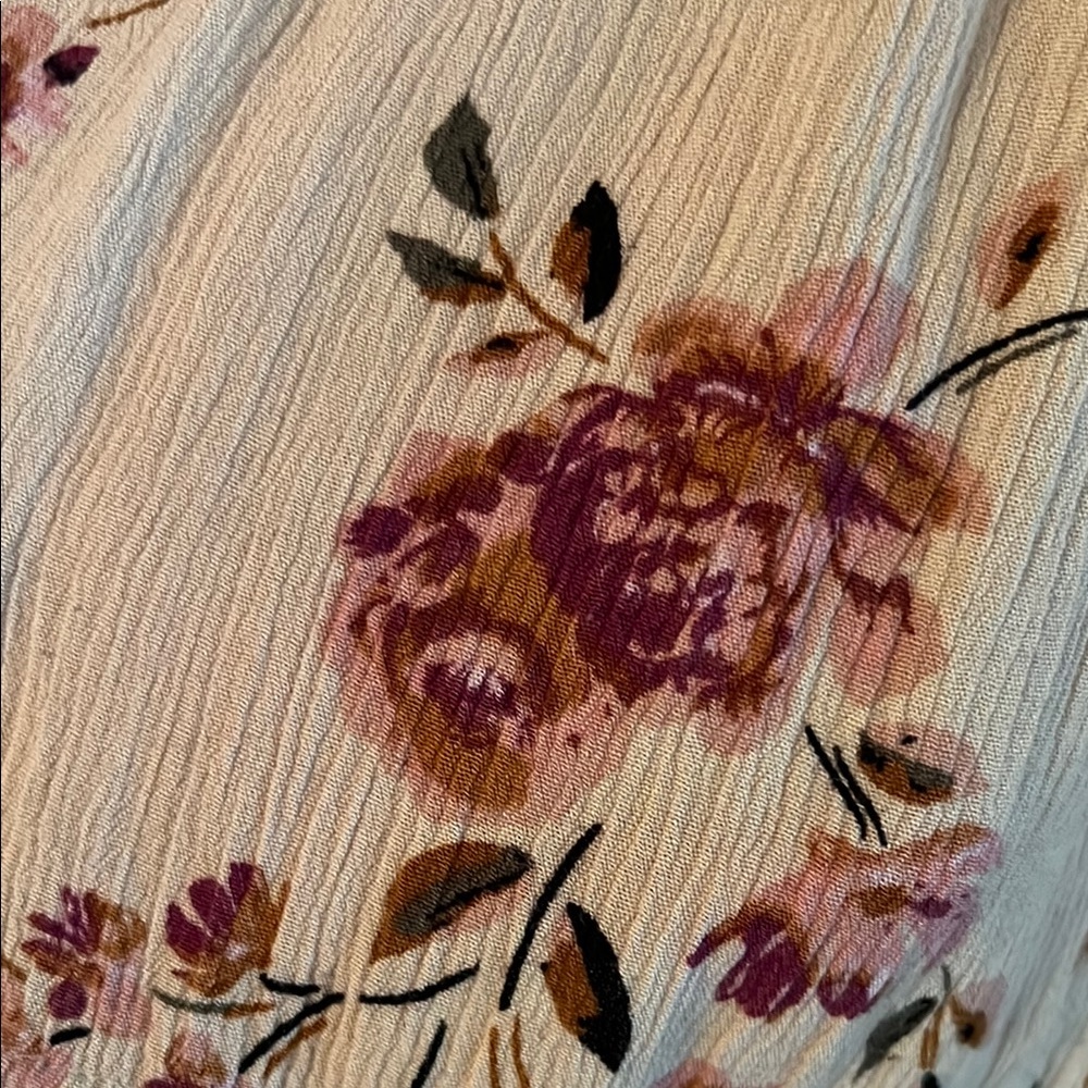 Maurices Floral Blouse with Lace Yoke - Picture 4 of 6